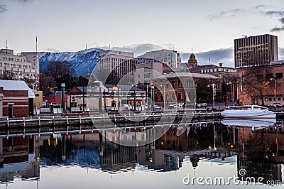 Waterfront in Hobart, Tasmania, Australia Editorial Stock Photo