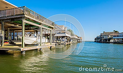 Waterfront homes Stock Photo