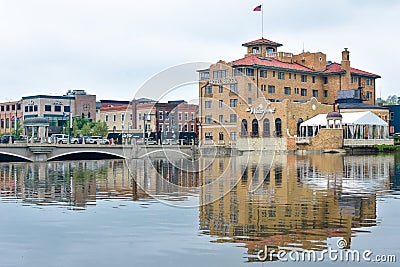 The Waterfront at Hotel Baker in Saint Charles, IL Editorial Stock Photo