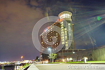 Boston waterfront hotel Stock Photo