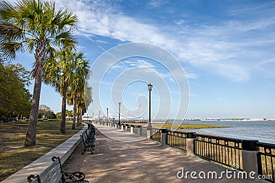 Waterfront Park in Charleston, SC Stock Photo