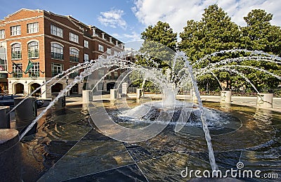 Waterfront Park fountain, Charleston Stock Photo