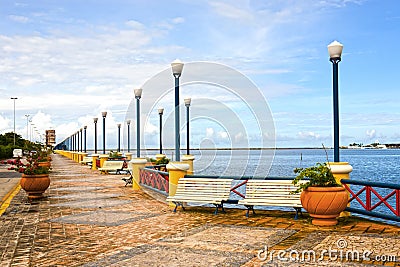 Waterfront promenade recife Stock Photo