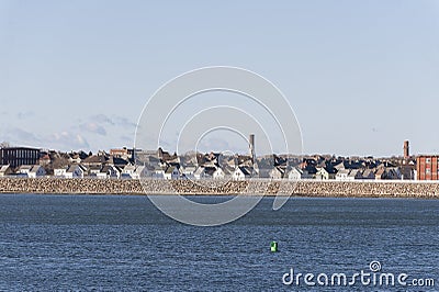 New Bedford residential skyline Stock Photo