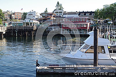 Waterfront at Friday Harbor, WA Editorial Stock Photo