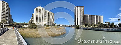 Waterfront Scene, North Myrtle Beach Editorial Stock Photo