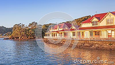 Waterfront Shops in Paihia Stock Photo