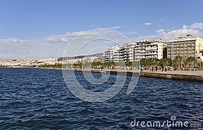 Waterfront at Thessaloniki city in Greece Stock Photo