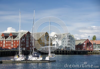 Waterfront at Tromso, Norway Stock Photo