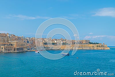 Waterfront Valletta, capital of Malta Editorial Stock Photo