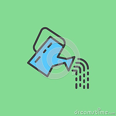 Watering can filled outline icon, line vector sign, linear colorful pictogram. Vector Illustration