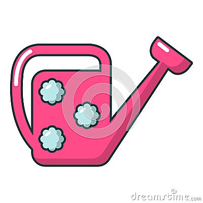 Watering can icon, cartoon style Vector Illustration