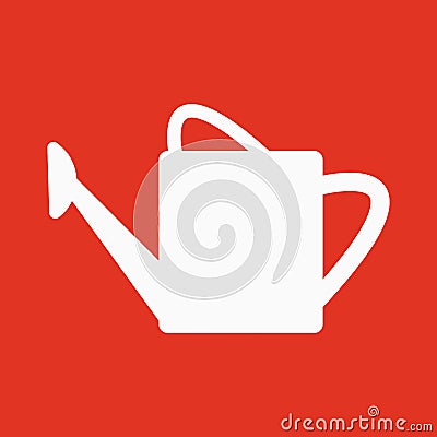 The watering can icon. irrigation symbol. Flat Vector Illustration