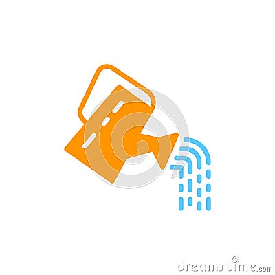 Watering can icon vector, filled flat sign Vector Illustration