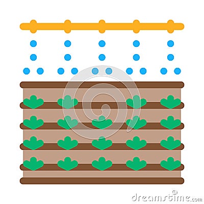 Watering garden icon vector outline illustration Vector Illustration