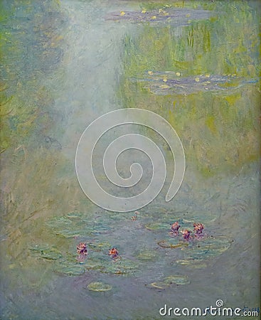 Waterlilies, 1908 by French Impressionist painter Claude Monet Stock Photo