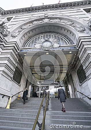 Waterloo station entrance - London England UK Editorial Stock Photo