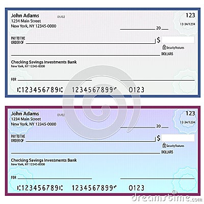 Watermark Security Personal Checks Royalty Free Stock Image - Image ...