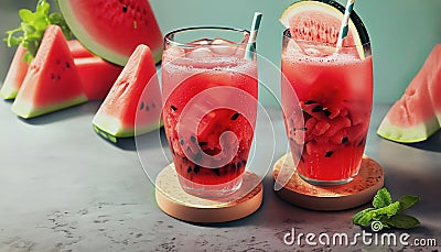 watermelon drink Stock Photo