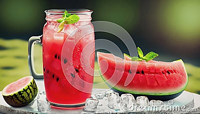 watermelon drink Stock Photo