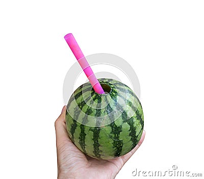 Watermelon drinks Stock Photo