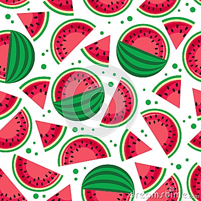 Watermelon flat-13 Vector Illustration