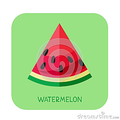 Watermelon flat-01 Vector Illustration