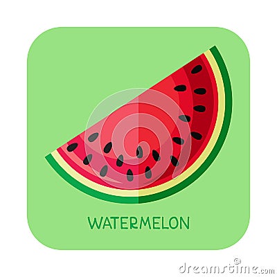 Watermelon flat-03 Vector Illustration