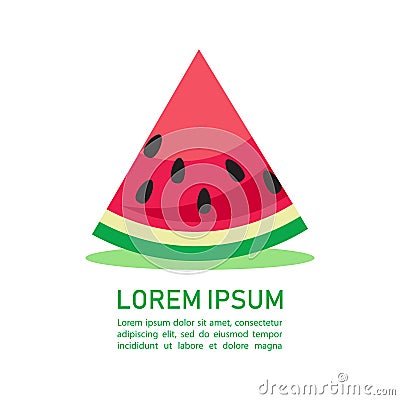 Watermelon flat-06 Vector Illustration