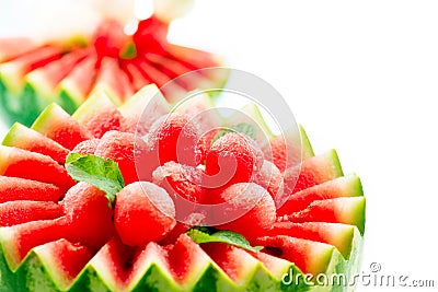 Watermelon. Fruit Salad Stock Photo