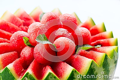 Watermelon. Fruit Salad Stock Photo