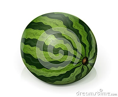Watermelon. Green juicy fruit Vector Illustration