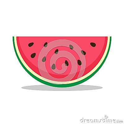 Watermelon icon in flat style Vector Illustration