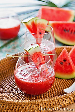 Watermelon juice Stock Photo