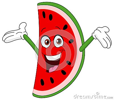 Watermelon slice Vector Illustration