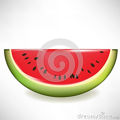 Watermelon slice Vector Illustration