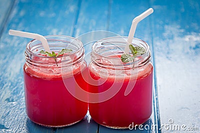 Watermelon smoothie Stock Photo