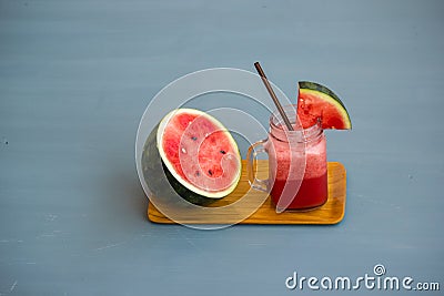 Watermelon smoothie Stock Photo