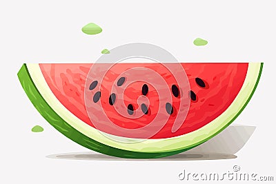 Watermelon vector flat minimalistic isolated vector style illustration Vector Illustration