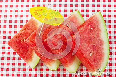 Watermelon wedges Stock Photo