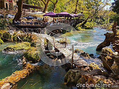 Watermill of achileas in kalamas river, ioannina perfecture greece Editorial Stock Photo