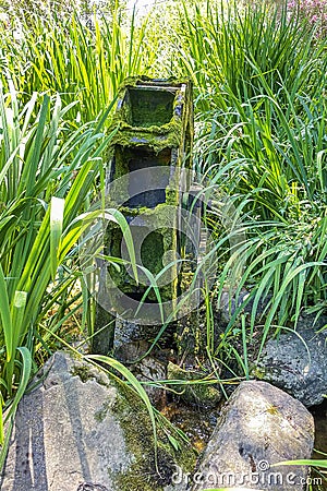 Watermills.Constantly Turning Wheels of Energy and Cultural Heritage from History to the Present Stock Photo