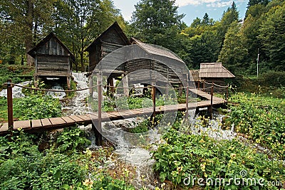 Watermills near town Jajce Bosnia and Hercegovina Stock Photo