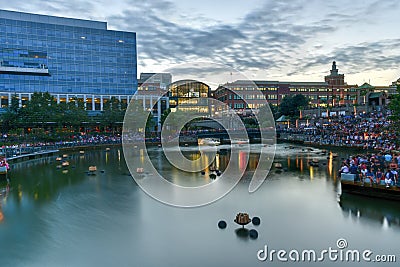 Waterplace Park - Providence, Rhode Island Editorial Stock Photo