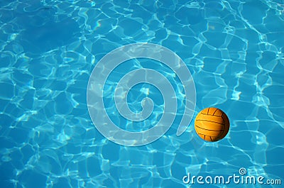 Waterpolo ball in pool (2) Stock Photo