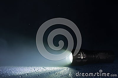 Waterproof flashlight Stock Photo