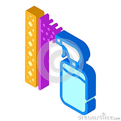 Waterproof layer sprayer isometric icon vector illustration Vector Illustration