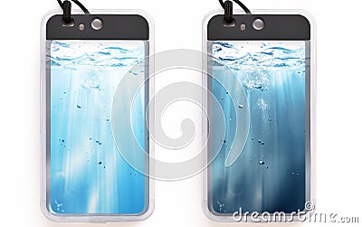 Waterproof Phone Pouch on White Background Stock Photo