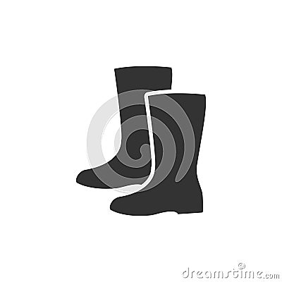 Waterproof shoes icon flat Vector Illustration