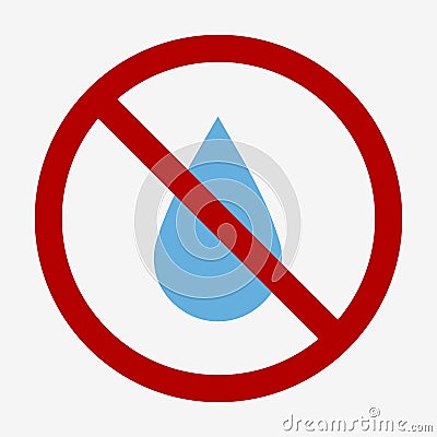 Waterproof, water protection icon Cartoon Illustration